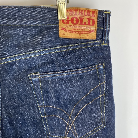 The Strike Gold Jeans Japanese Selvedge Denim Straight Leg Size 34 X 35 - Picture 7 of 15